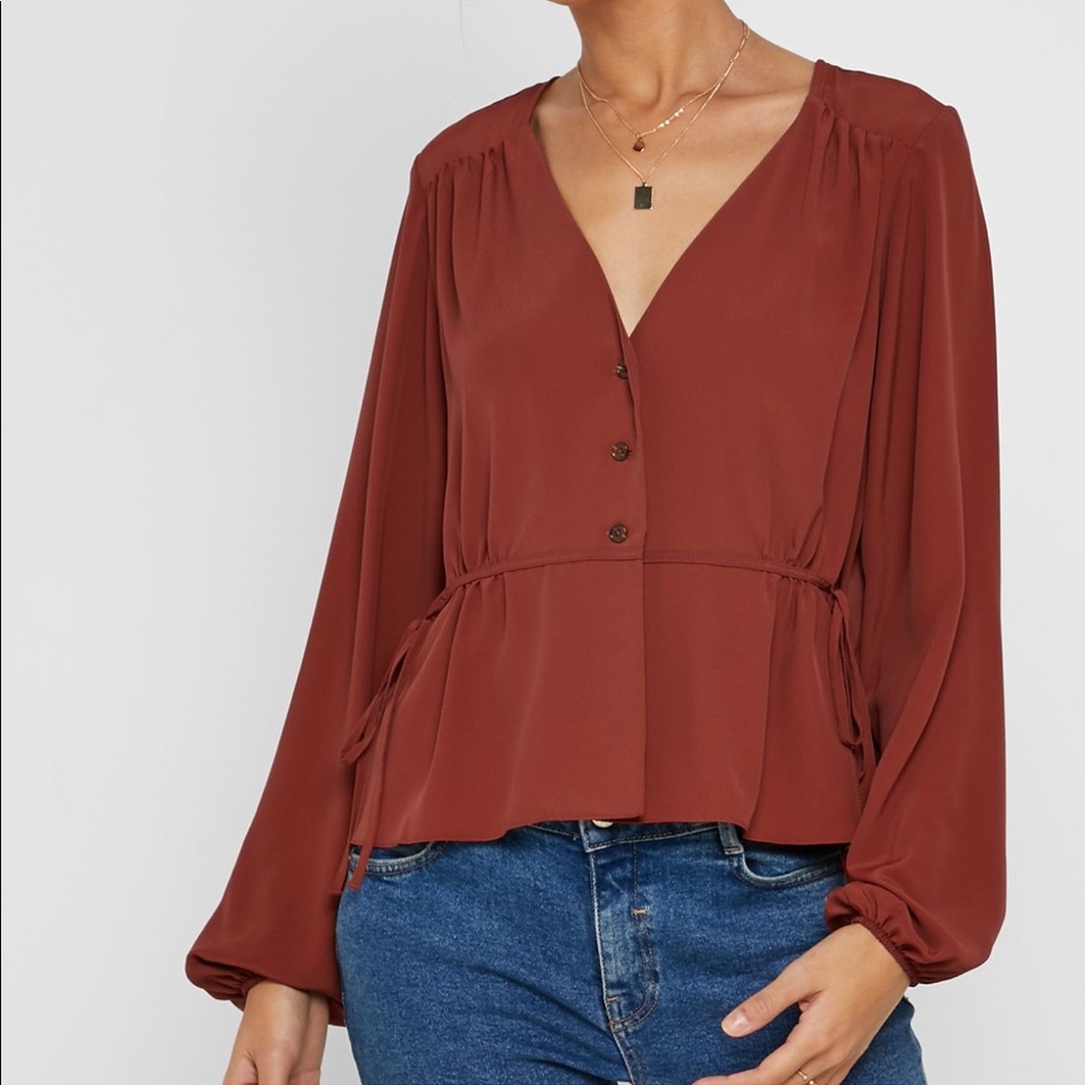 Topshop Side-Tie Blouse